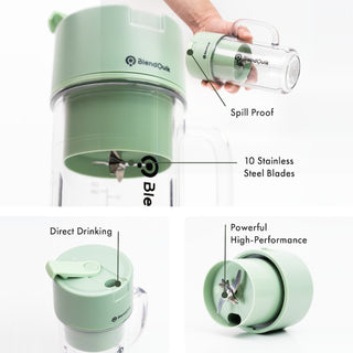 BlendQuik 14oz BPA-Free Portable Mason Jar Blender