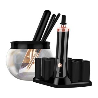 Portable Makeup Brush Cleaner with 12 Piece Makeup Brush