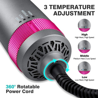 6in1 Detachable Hair Dryer Brush, Volumizer and Styler