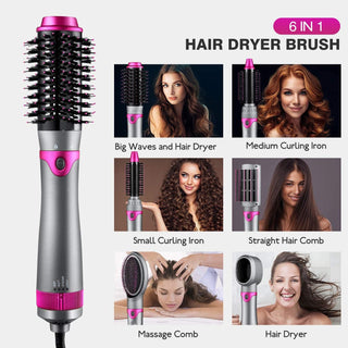 6in1 Detachable Hair Dryer Brush, Volumizer and Styler