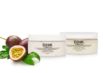 D24K Pearl Infused Passionfruit Body Essentials - Body Butter & Body Scrub
