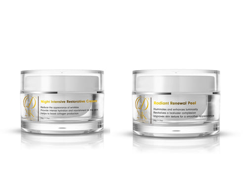 D24K Intensive Restorative Night Cream & Radiant Renewal Facial Peel
