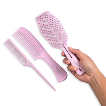 3-Piece Hair Detangling Comb & Brush Set