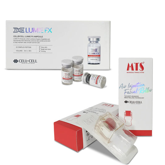 MTS MicroNeedle Facial Roller + Lumie FX Skin Booster Ampoule