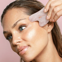 Rose Quartz Facial Massage Roller & Rose Quartz Gua Sha