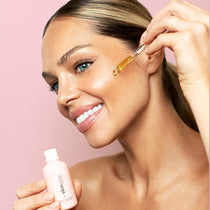 SunKiss Facial Serum Glow Drops & Rose Quartz Facial Massage Roller